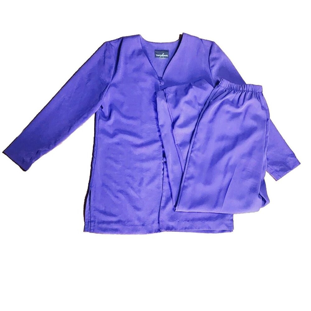 Positive Attitude Outfit Set Womens Size 6 Solid All Purple Top and Pants